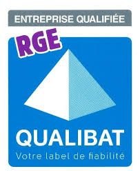 Logo Qualibat RGE, certification de l'entreprise de flocage coupe-feu IP2F